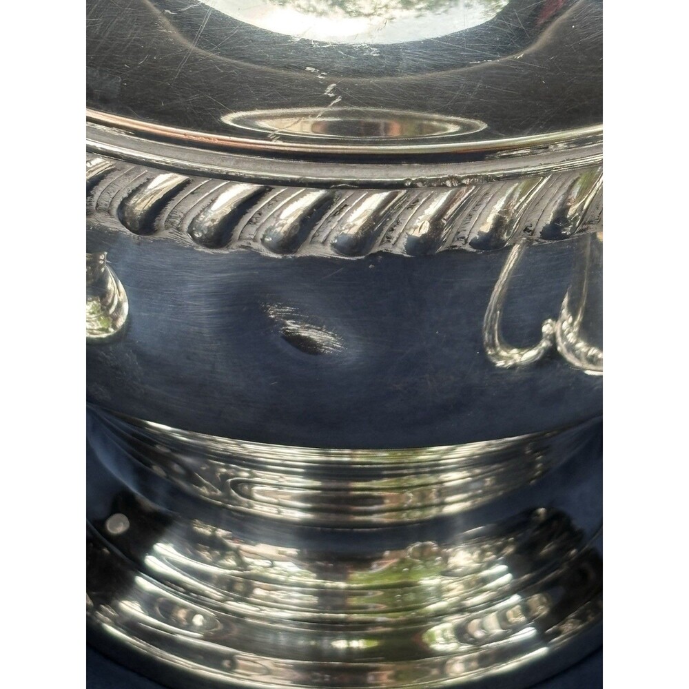 3-Piece Silverplate Tea/Coffee Set Lidded Pot Creamer Sugar Bowl Silver onCopper - Picture 10 of 16